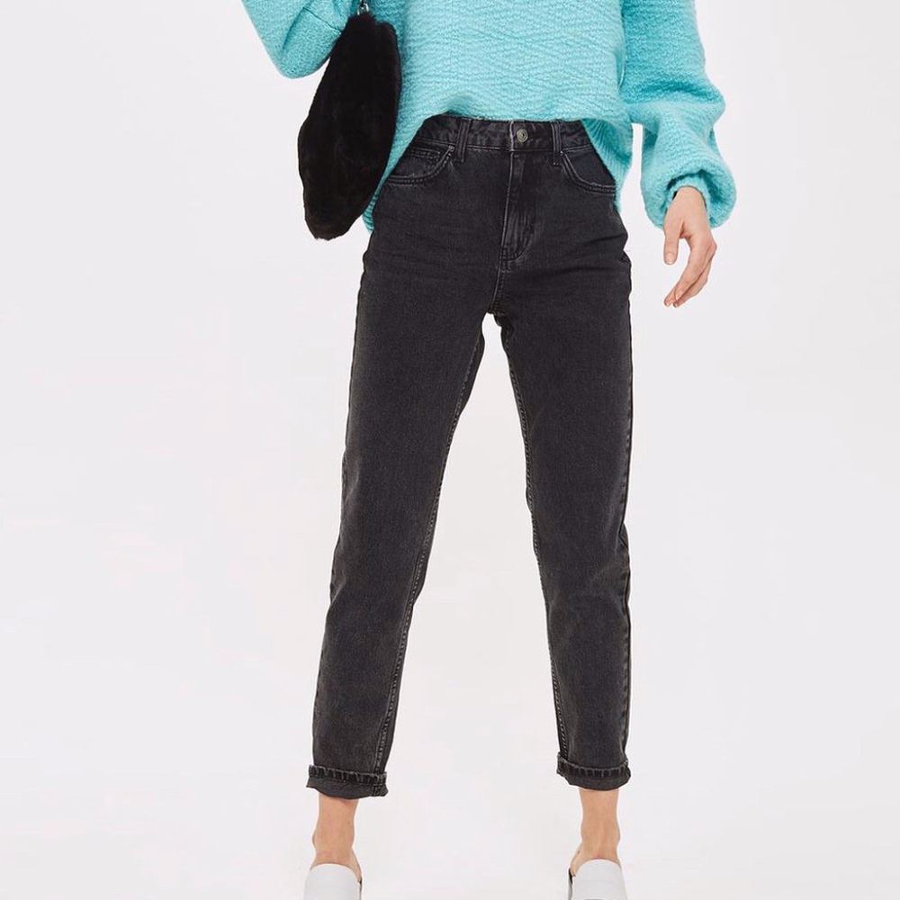 NWOT MOTO Washed Mom Jeans by TOPSHOP